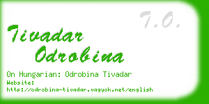 tivadar odrobina business card